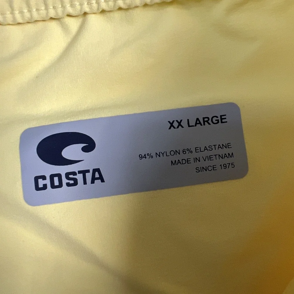 Costa‎ Men's Elastic Drawstring Board Shorts Yellow Size XXL-New